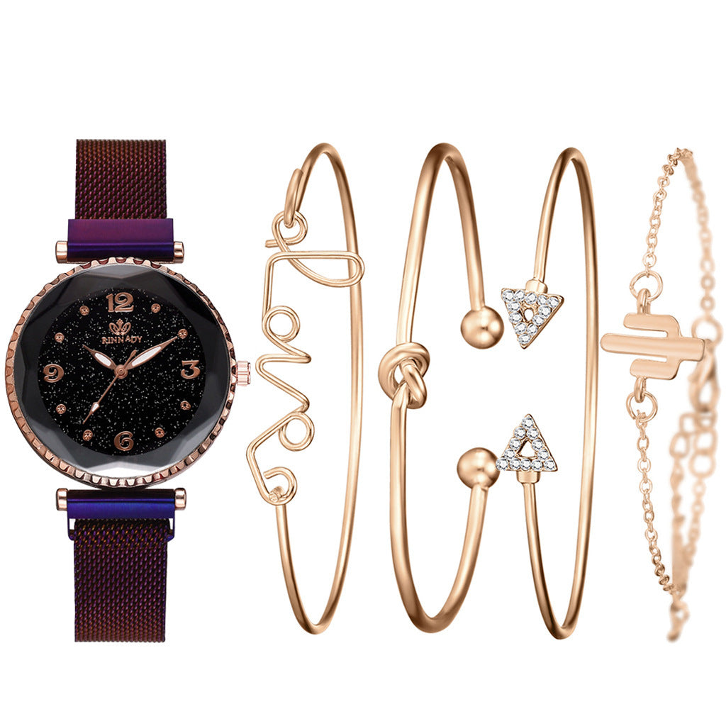 Starry Sky Women’s Watch with Magnetic Bracelet