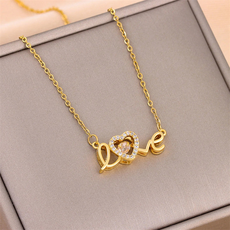 Titanium Steel Love Necklace for Women